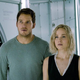 Chris Pratt and Jennifer Lawrence on a spaceship in Passengers